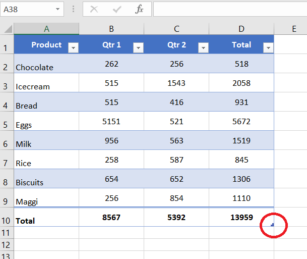 Excel Table How to Create and Manage in Microsoft Excel Xl in Excel