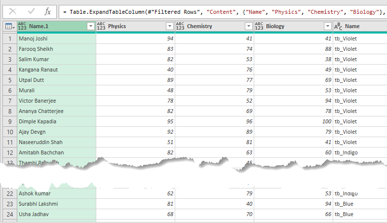 Combine Data from Multiple Worksheets (Tables) using Power