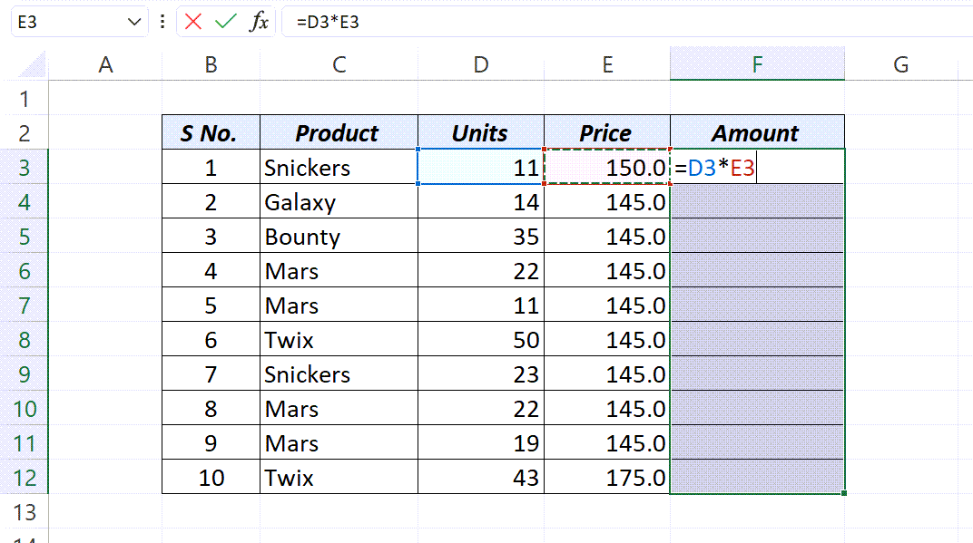 Apply the same formula to an Entire Column in Excel - XL n CAD