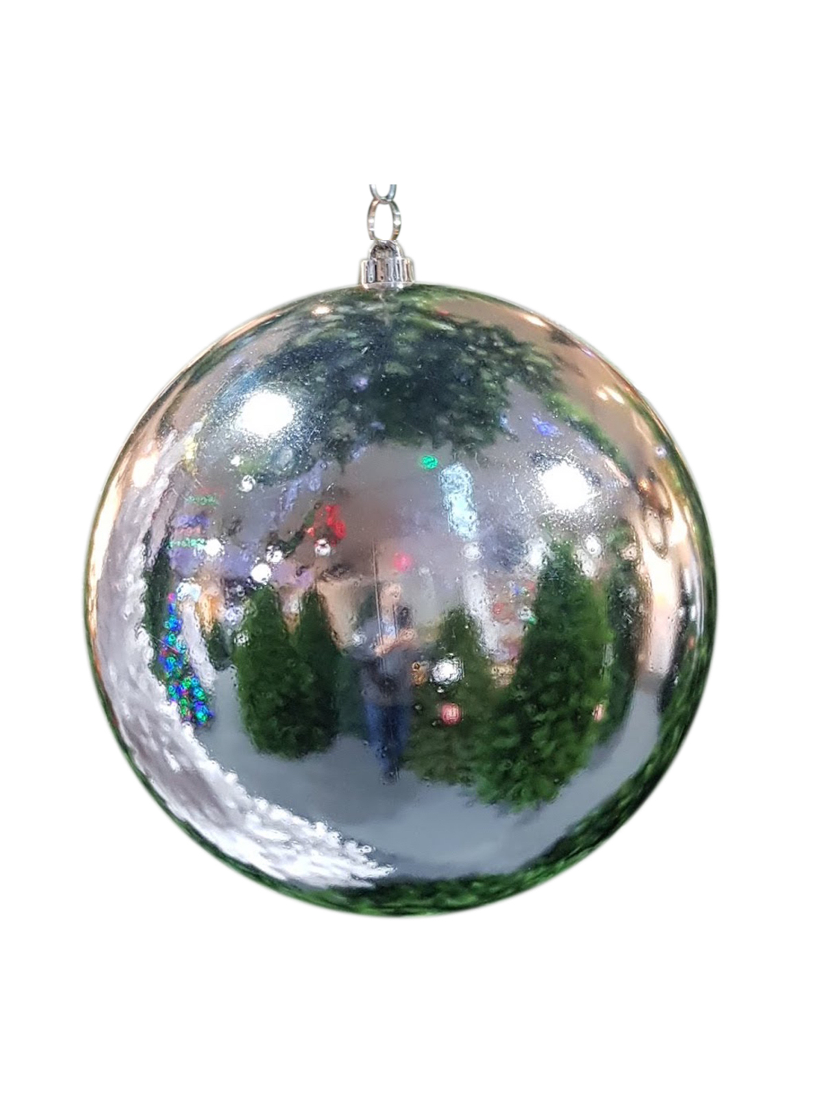 Christmas Ball 300mm Silver Artificial Xmas Tree Warehouse