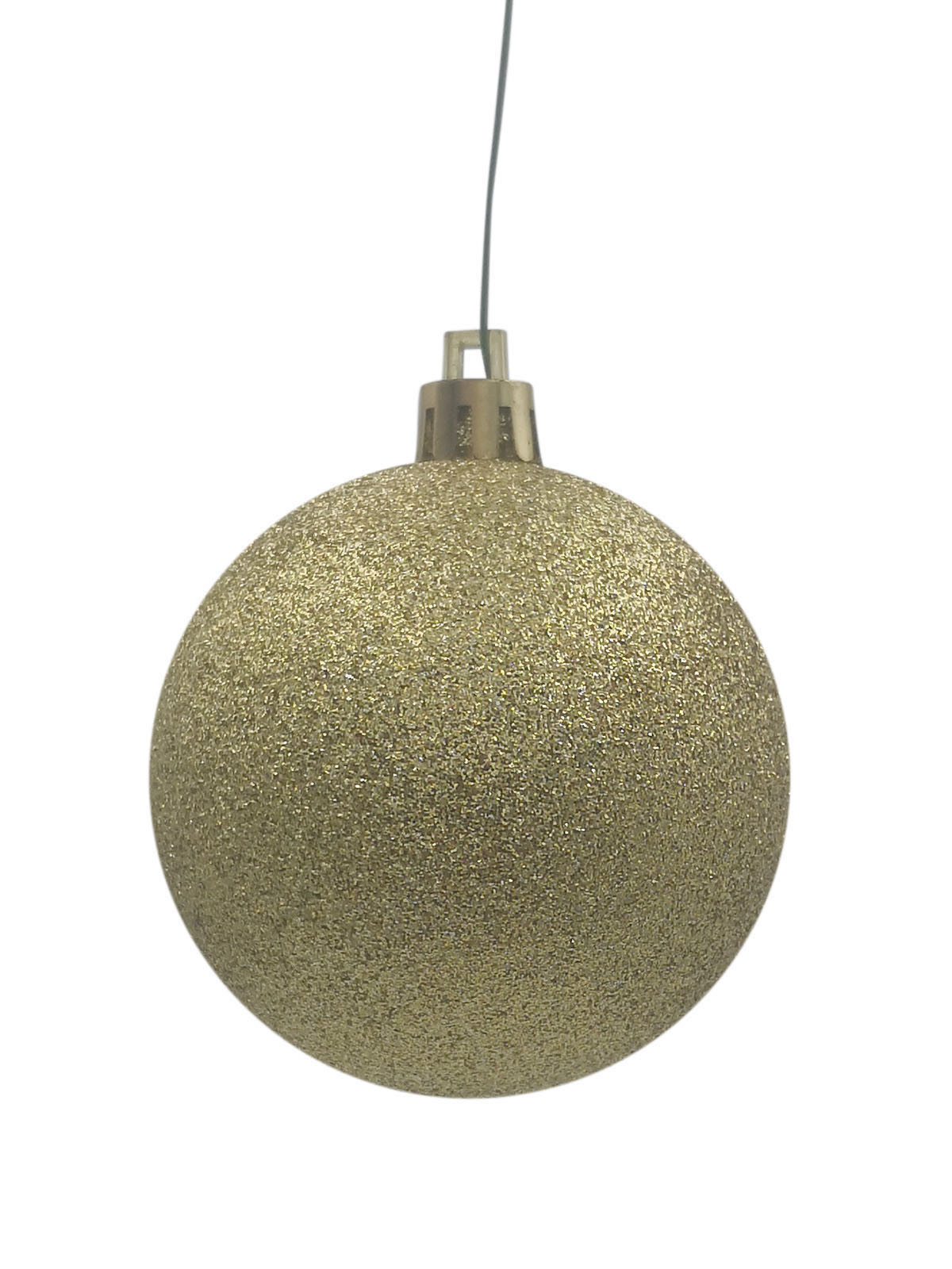 Christmas Ball 200mm Glitter Gold Artificial Xmas Tree Warehouse