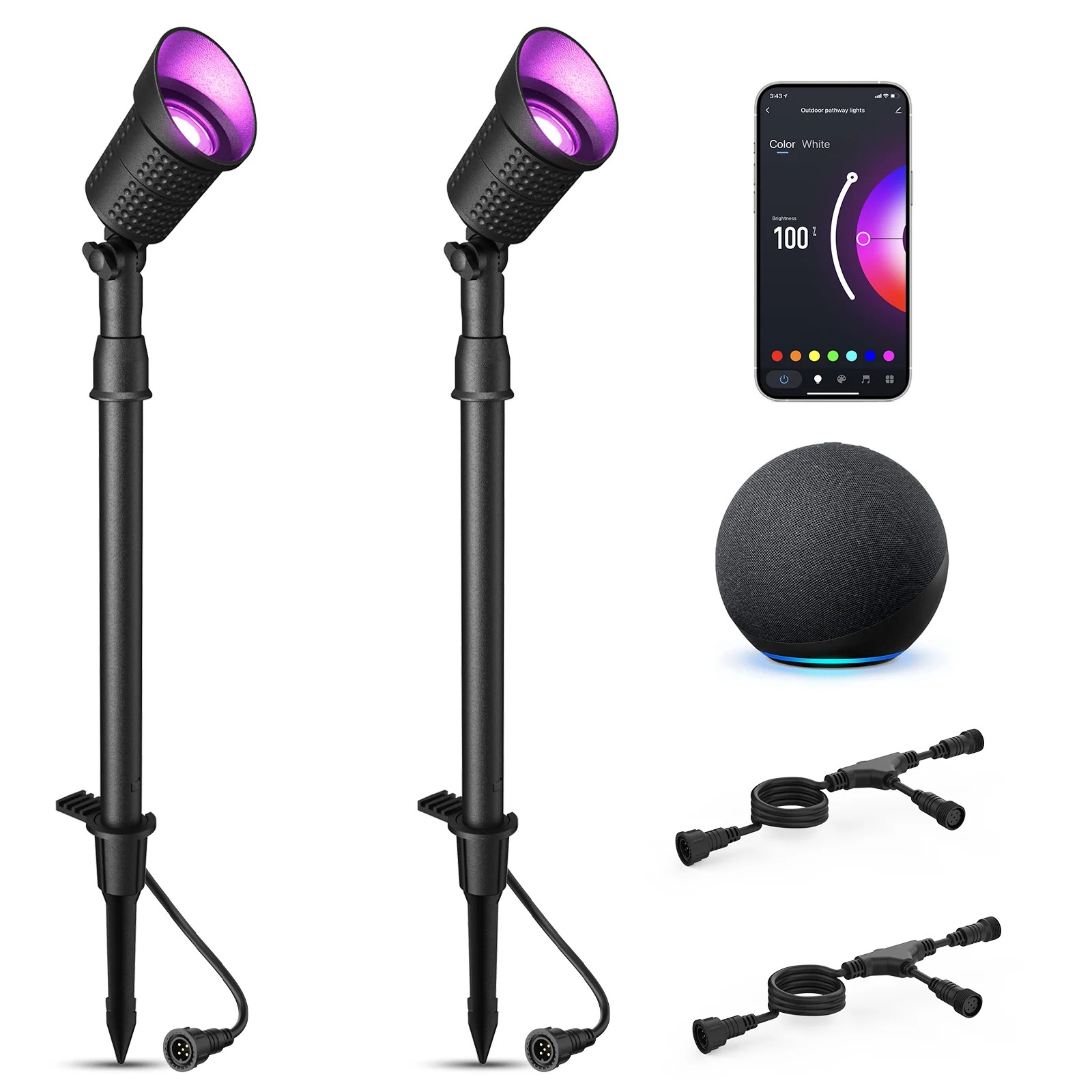 XMCOSY+ Low Voltage Smart Landscape Lights Warm White & RGB xmcosy