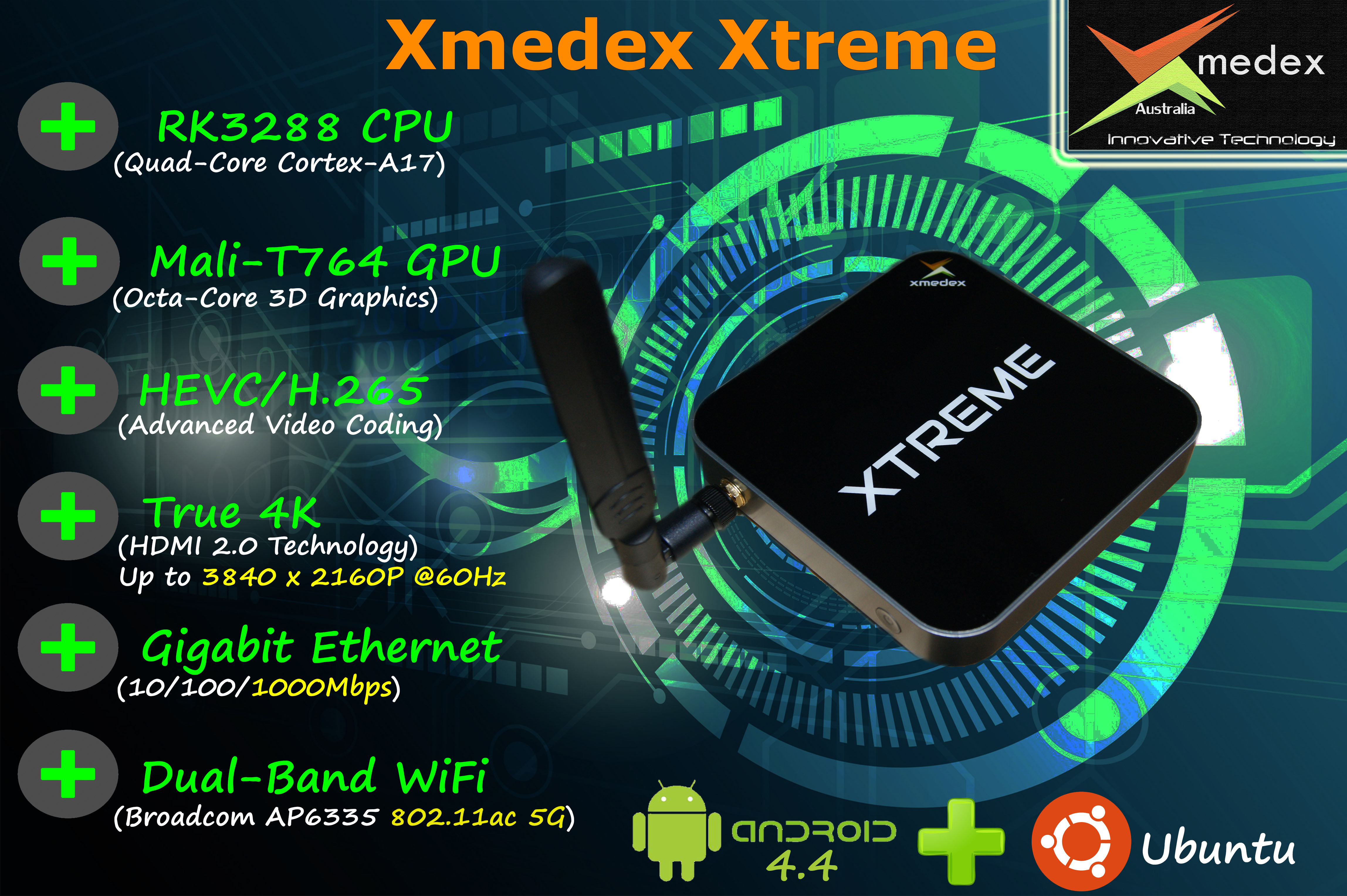 Xmedex XTREME™ 4K Media HUB for Android XMEDEX Australia Android