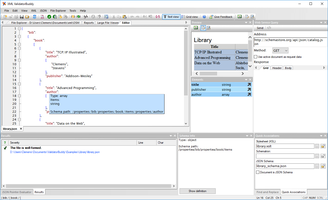 JSON editor text mode