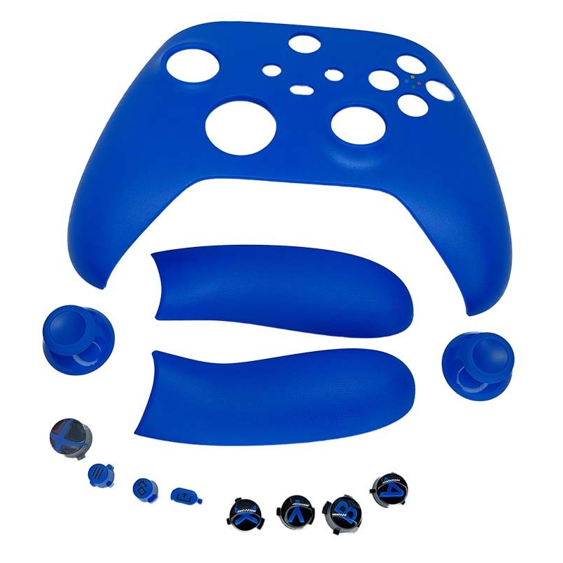 XBOX Series S/X Controller Front Faceplate With Side Rails and Buttons Blue