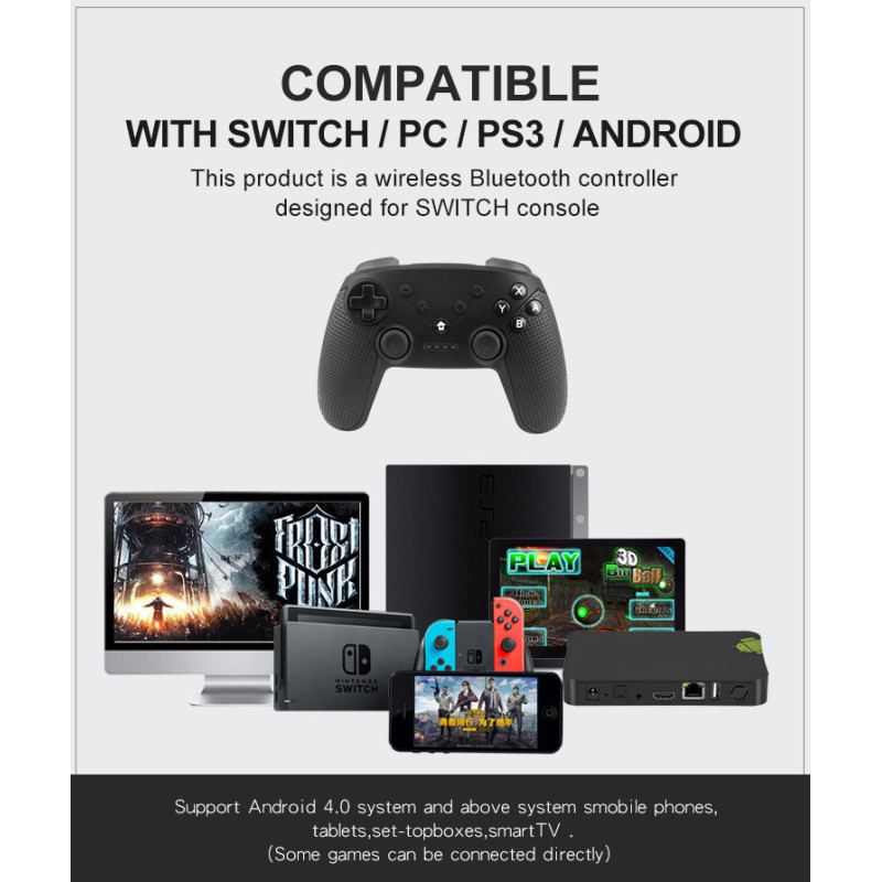 Nintendo Switch Bluetooth Wireless Controller Black