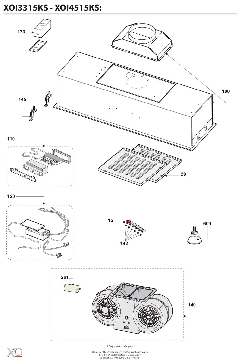 XOI45 Parts Catalog XO Appliance