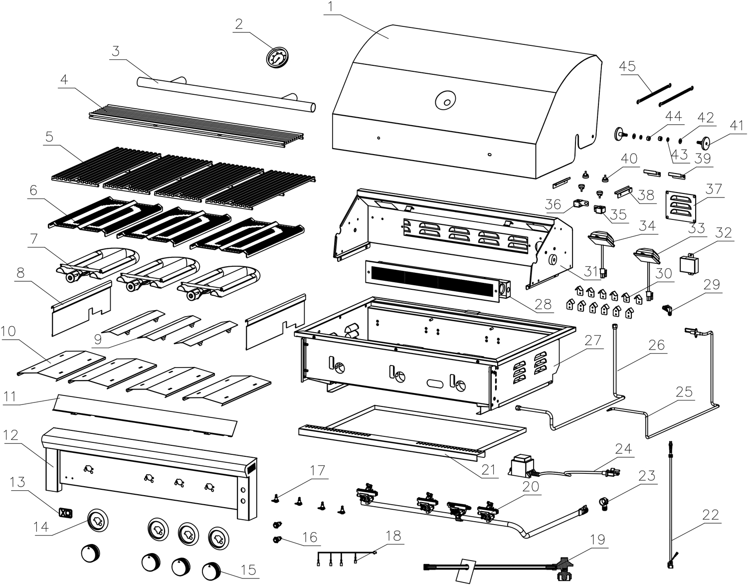 XOGRILL32XLT Parts Catalog XO Appliance