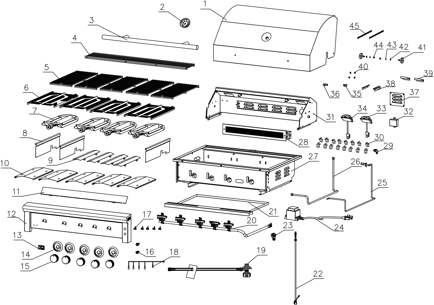 XOGRILL40XLT Parts Catalog XO Appliance