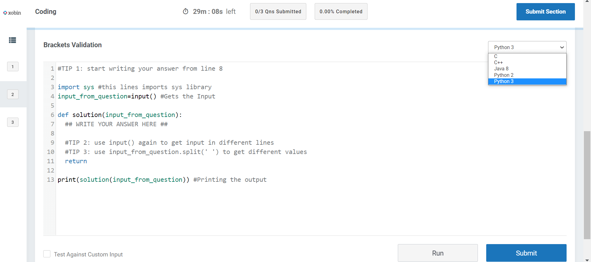 Coding Skill Assessment Software Online Coding Test by Xobin