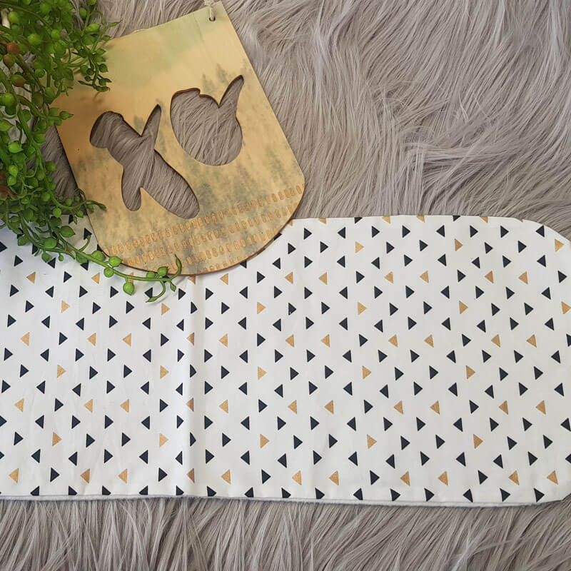 White Triangle Burp Cloth XO Collectives