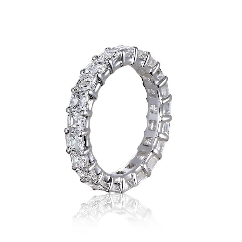 Square Cut Diamond Eternity Ring XO Jewels