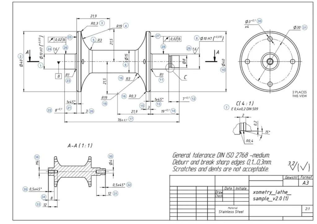 How to Prepare a Perfect Technical Drawing Xometry Pro