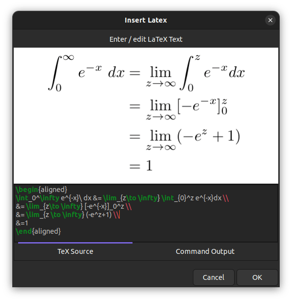 LaTeX tool Xournal++