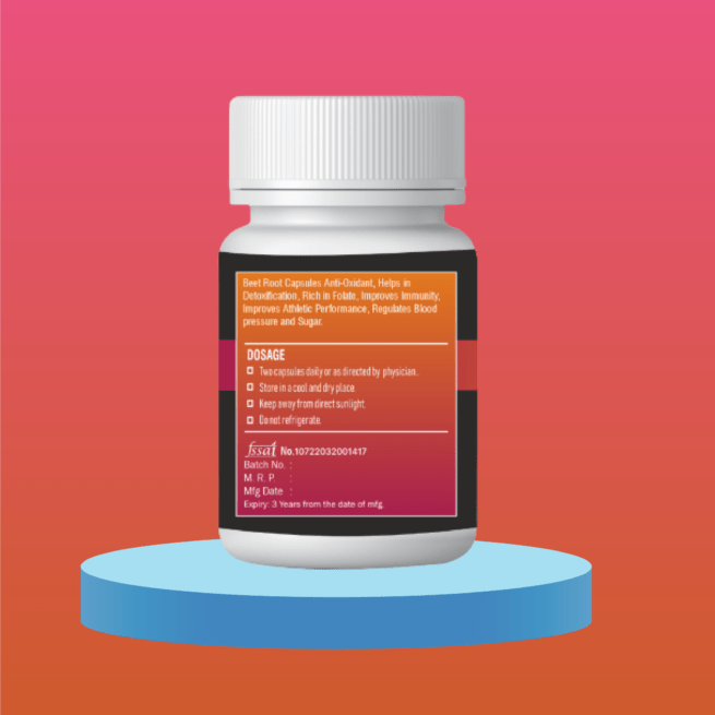 Organic Beetroot Capsules Natural Support for Blood Pressure