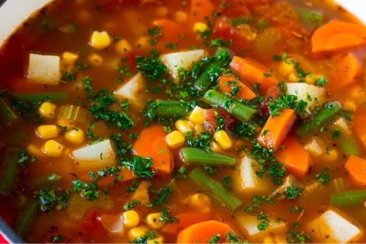 Looking for vegetable soup recipes? The recipe below features a delicious pot of soup packed with nutrient-rich carrots and corn.