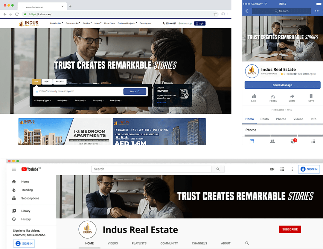 Indus Real Estate Case Studies Xpertise Creative Studio Brand