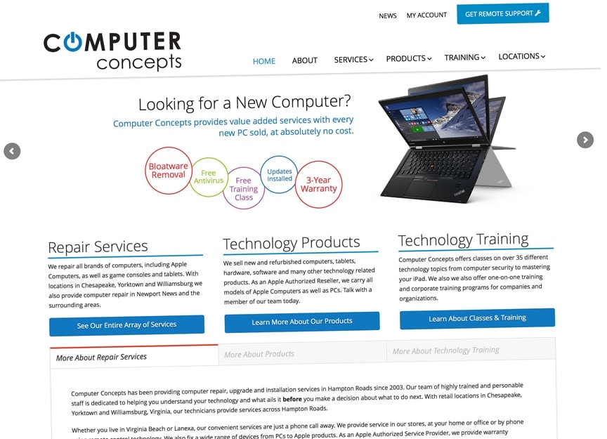Computer Services Company Website Design Xponent21