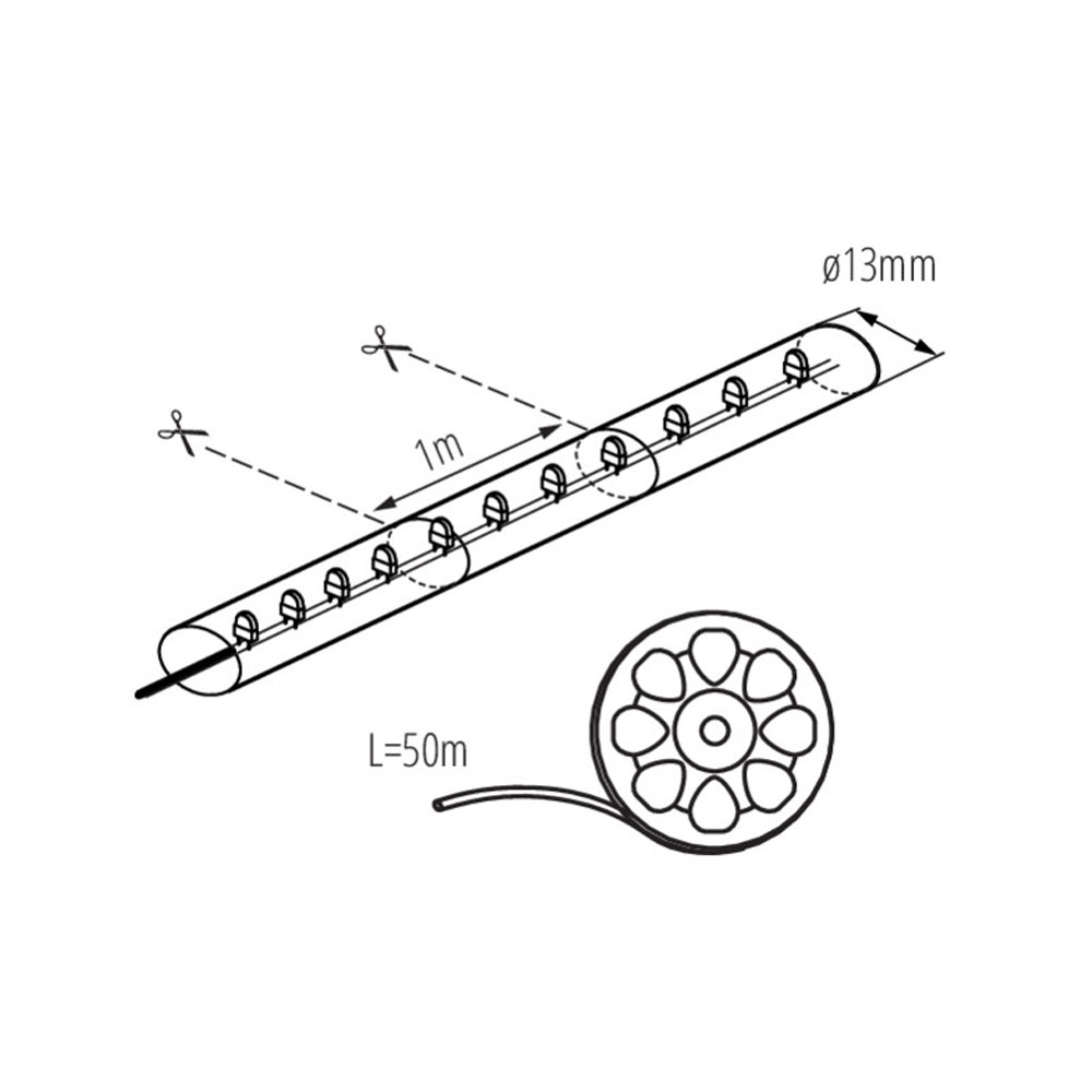 Source Warm White LED Rope Light Kit, 50m Roll Xpress Electrical