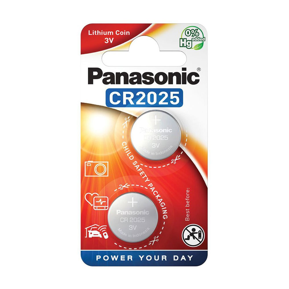 Panasonic Lithium CR2025 Coin 3V Battery, 2 Pack Xpress Electrical