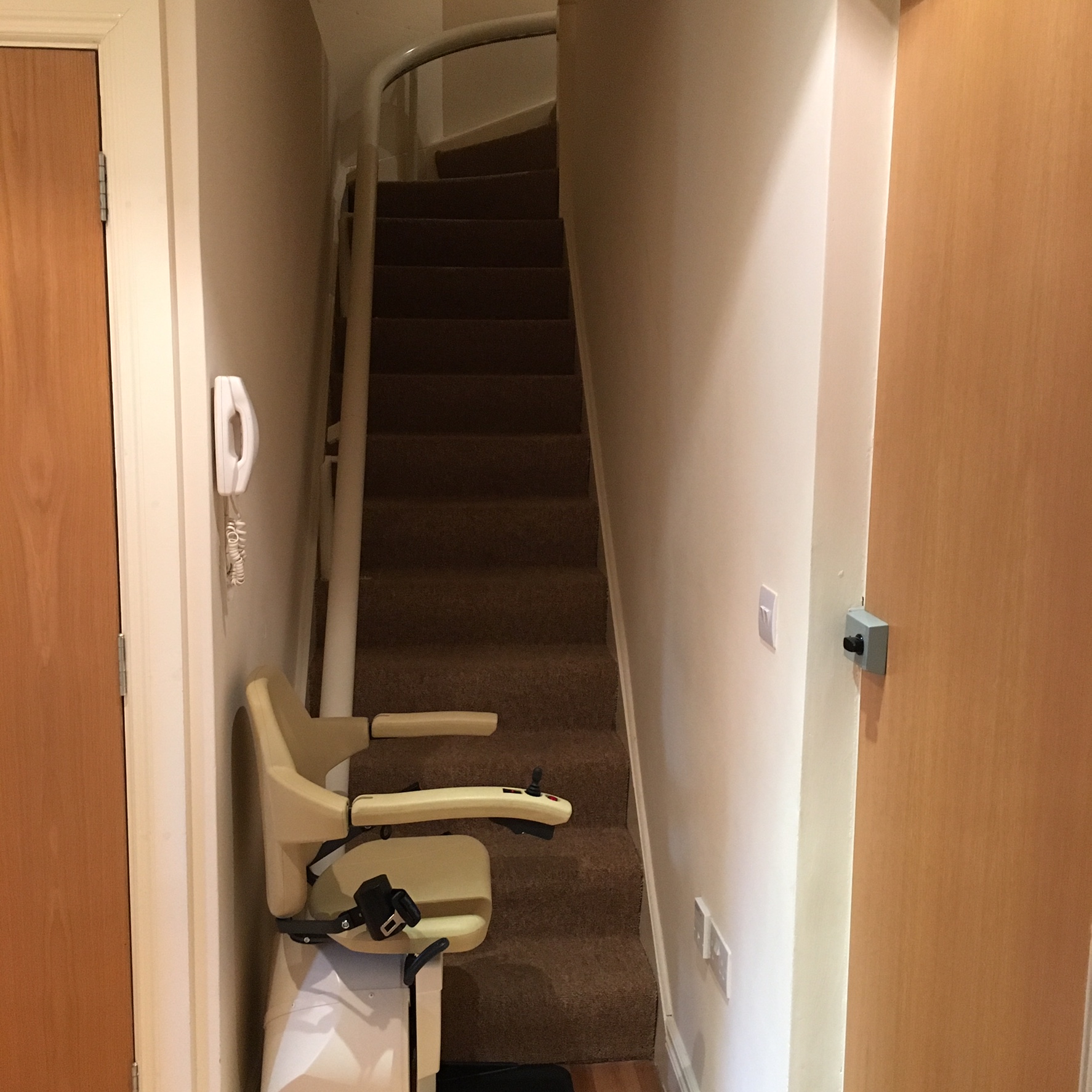 Single Rail Curved Stairlifts sales and installation in Northern Ireland