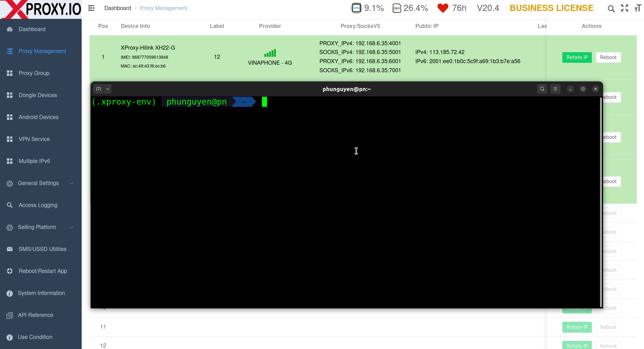 XProxy Make your own mobile proxies Features