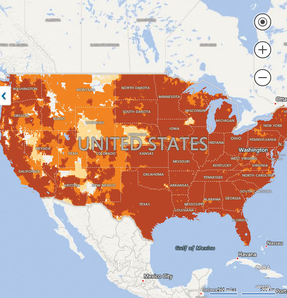 Cell Phone Coverage Map 2019