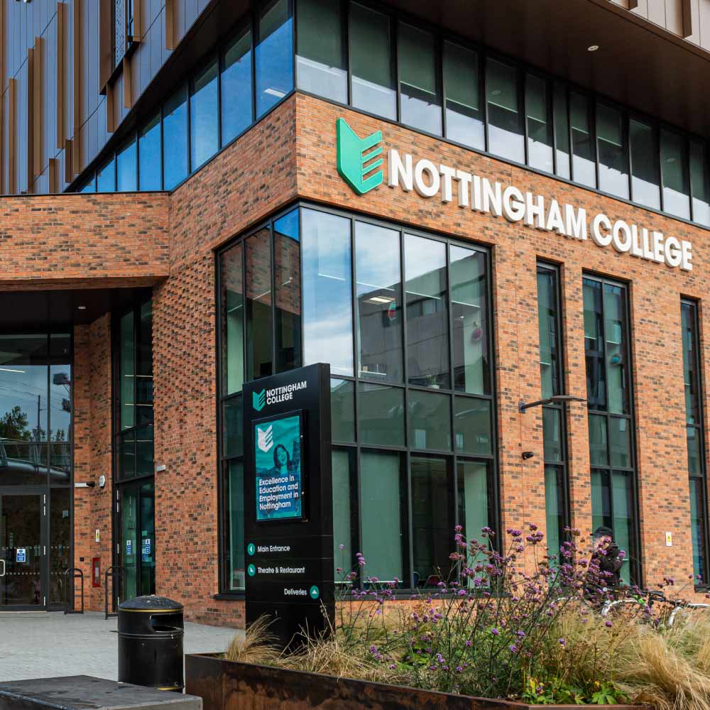 Nottingham College xsign UK Signage Manufacturer