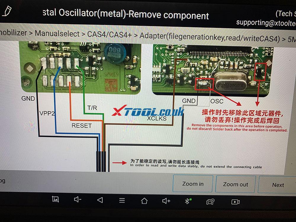XTOOL A80 PRO / H6 PRO CAS4 CAS4+ Wiring Diagram to R/W Data