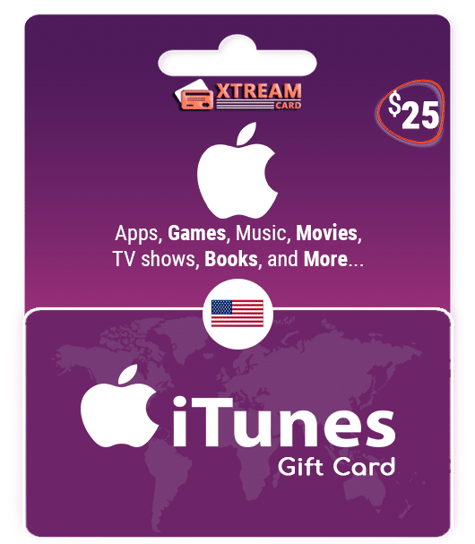 iTunes Gift Cards 25 XtreamCard Buy Reloadable Visa
