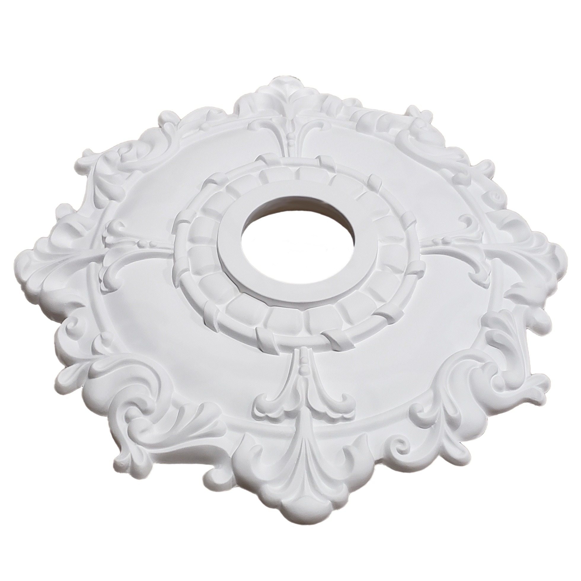 Ceiling Medallion, 18" OD x 35/8" ID x 11/2" P, Round, Polyurethane