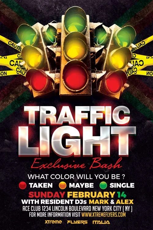 Traffic Light Flyer Template XtremeFlyers