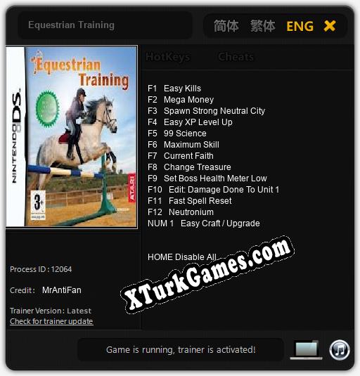 Equestrian Training Cheats, Trainer +13 MrAntiFan »