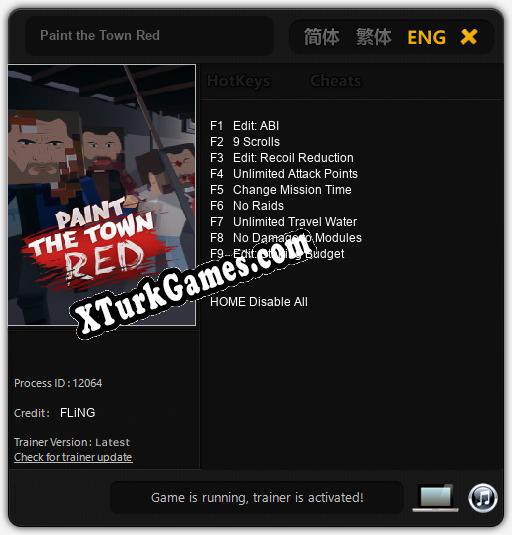 Paint the Town Red Trainer +9 v1.2 »