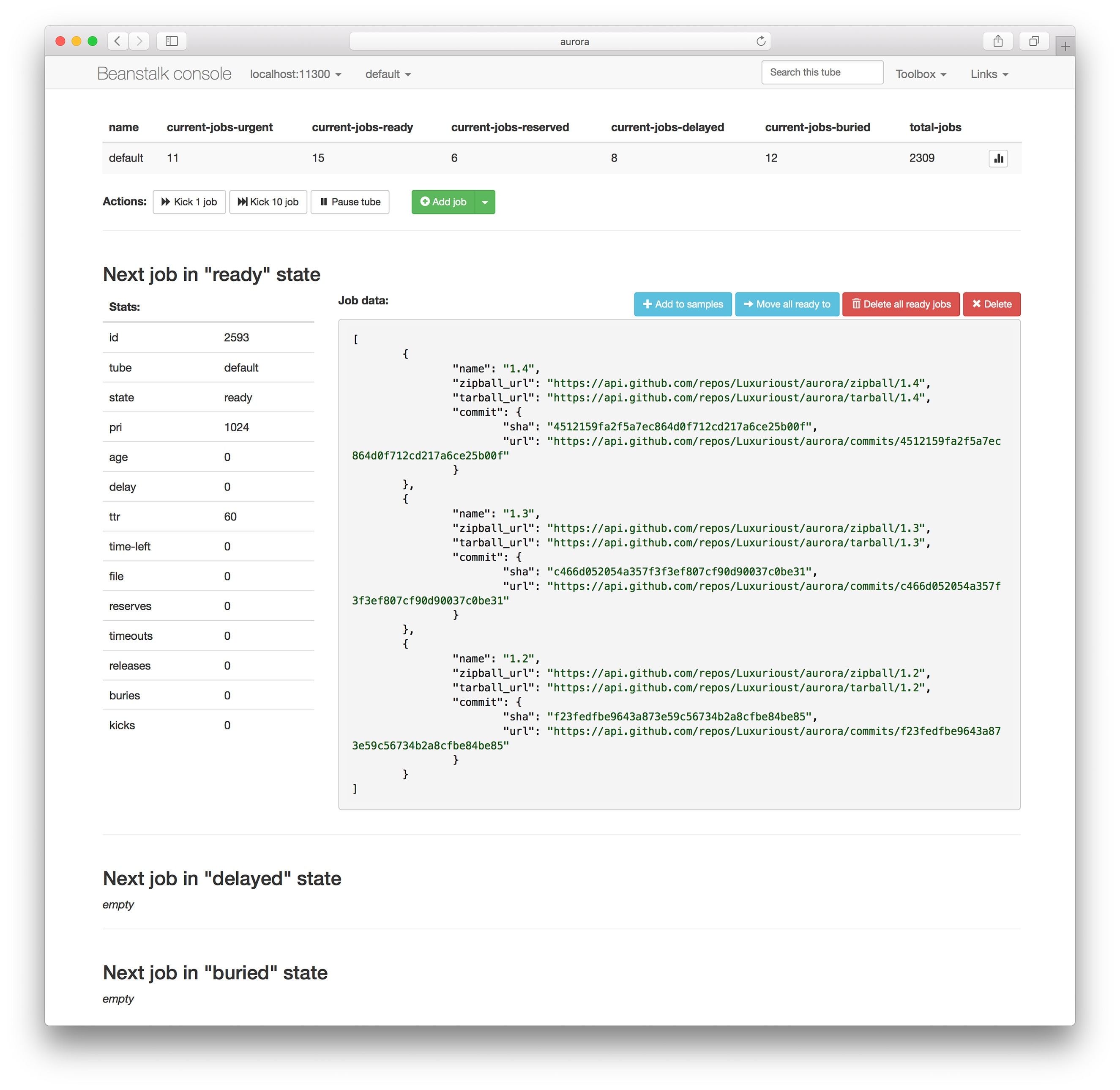 aurora Crossplatform Beanstalkd Queue Server Admin Console Ri Xu