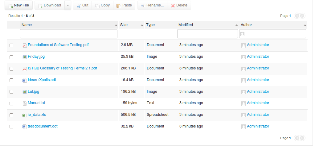 The XWiki File Manager Application XWiki