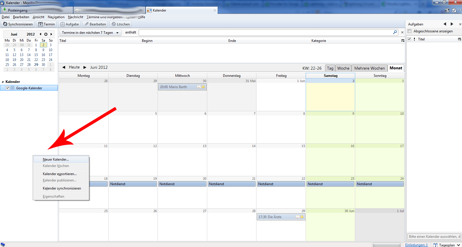 Mozilla Thunderbird und Google Kalender synchronisieren Technik