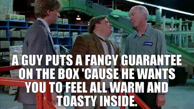 tommy boy guarantee quote Yarn | A Guy Puts A Fancy Guarantee On The Box 'Cause He Wants You To Feel All Warm And Toasty Inside. | Tommy Boy (1995) | Video Clips By Quotes | A93A69Fb | 紗