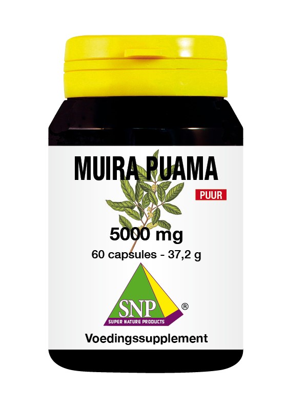 Muira Puama (SNP) 5000 mg puur 60 capsules Spiruella.nl