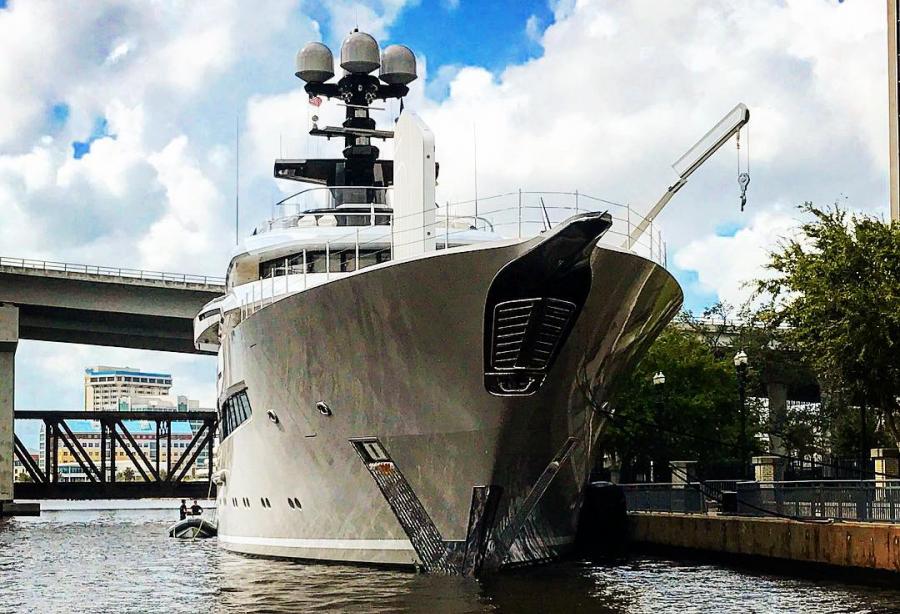 Lurssen Kismet spotted in Jacksonville, Florida Yacht Harbour
