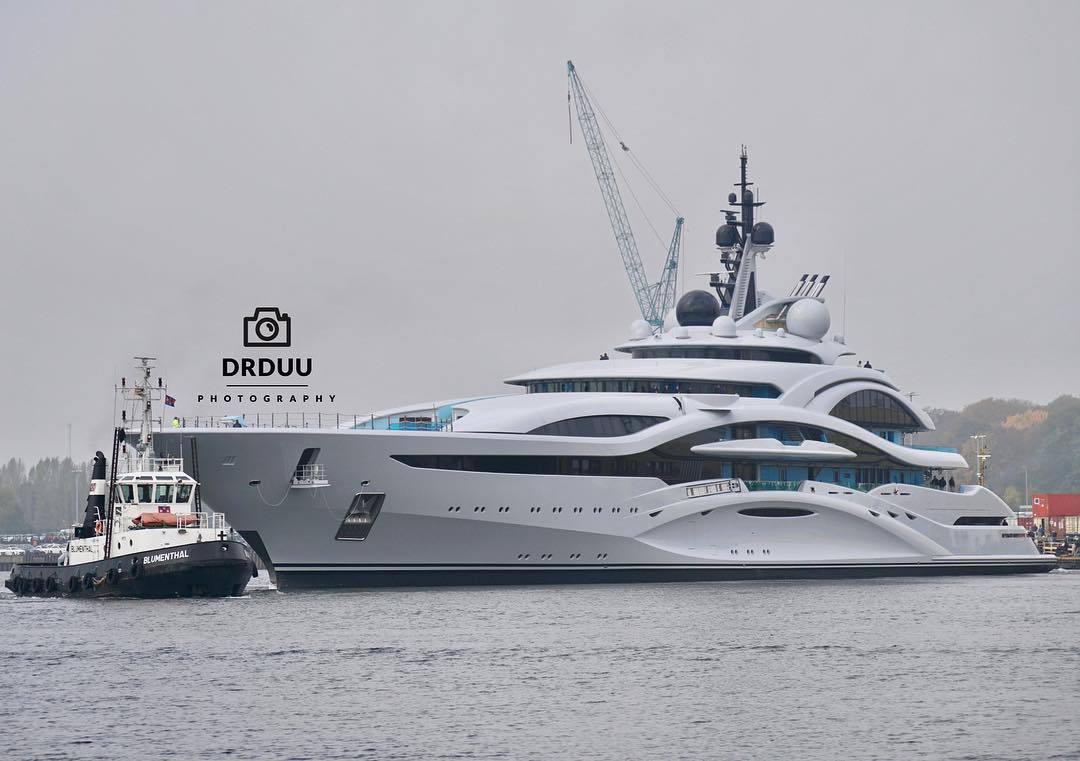 New photos of 123m Project Jupiter available Yacht Harbour