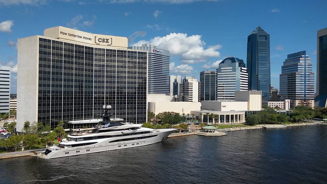 Lurssen Kismet spotted in Jacksonville, Florida Yacht Harbour