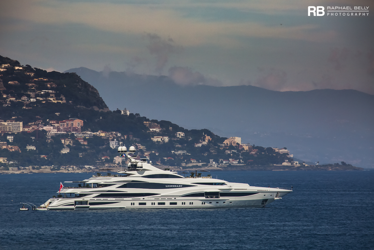 Lionheart spotted in Cap Ferrat, France Yacht Harbour