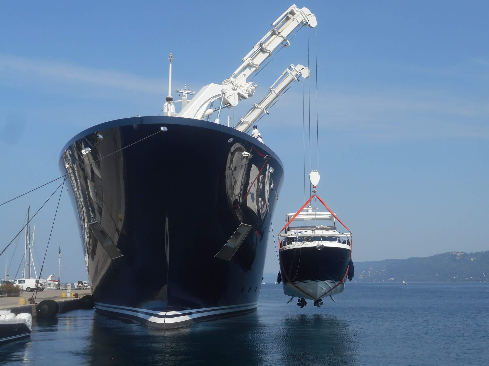 116metre explorer superyacht Ulysses again in Trieste Yacht Harbour