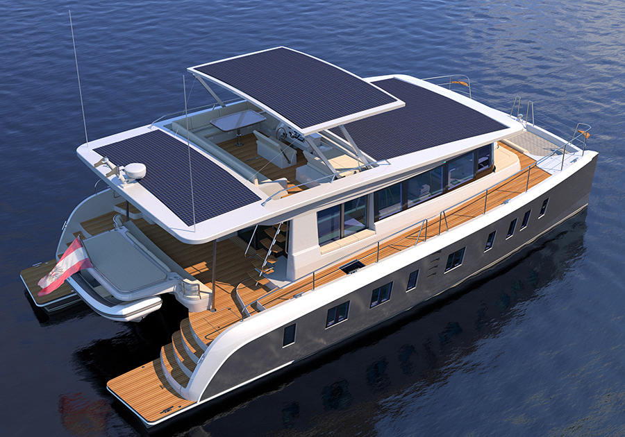 Silent 55 World debut of production oceangoing yacht with self