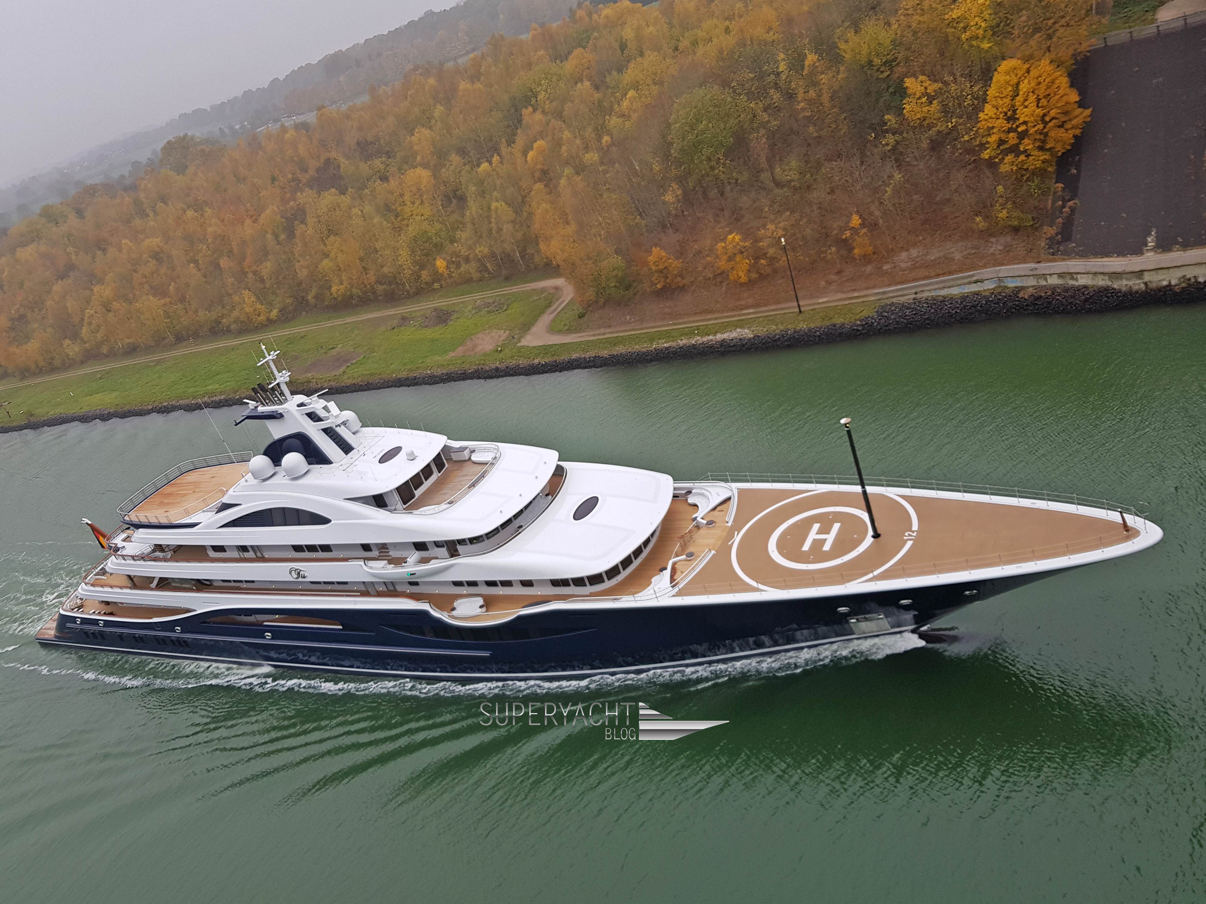 111metre Project TIS by Lurssen heading to the Baltic sea for sea
