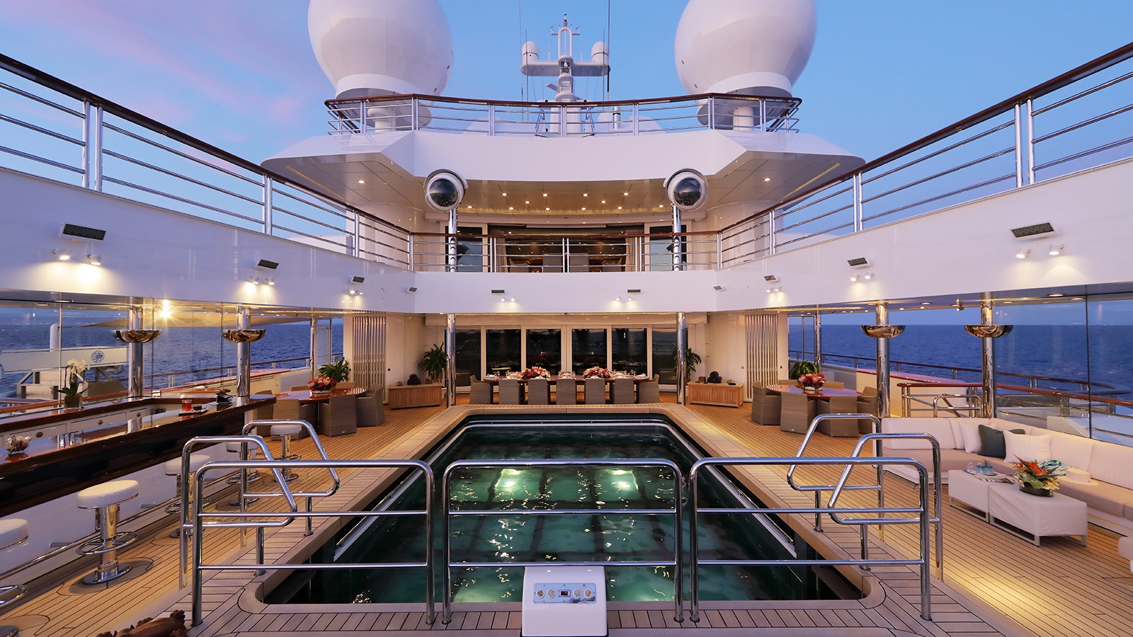 Take a look inside the 126m superyacht Octopus Yacht Harbour