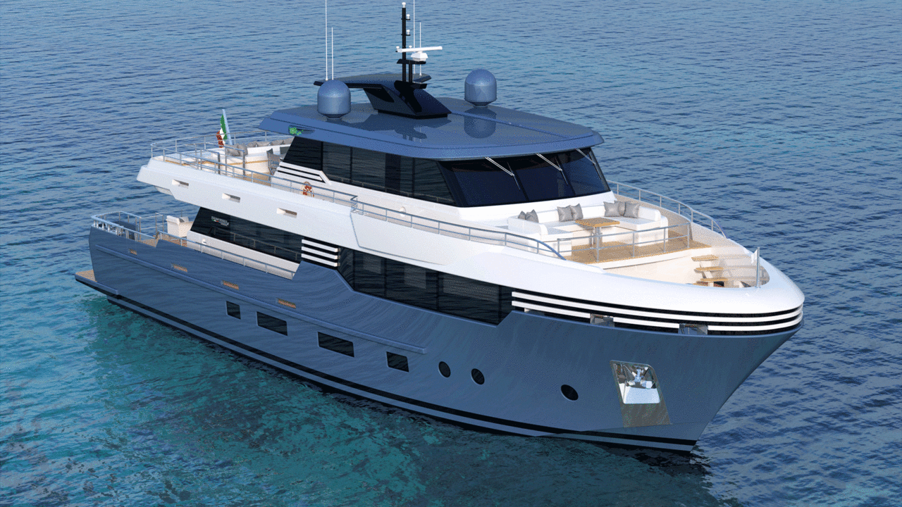 New release Italian designer Tommaso Spadolini shows two new 28,5m