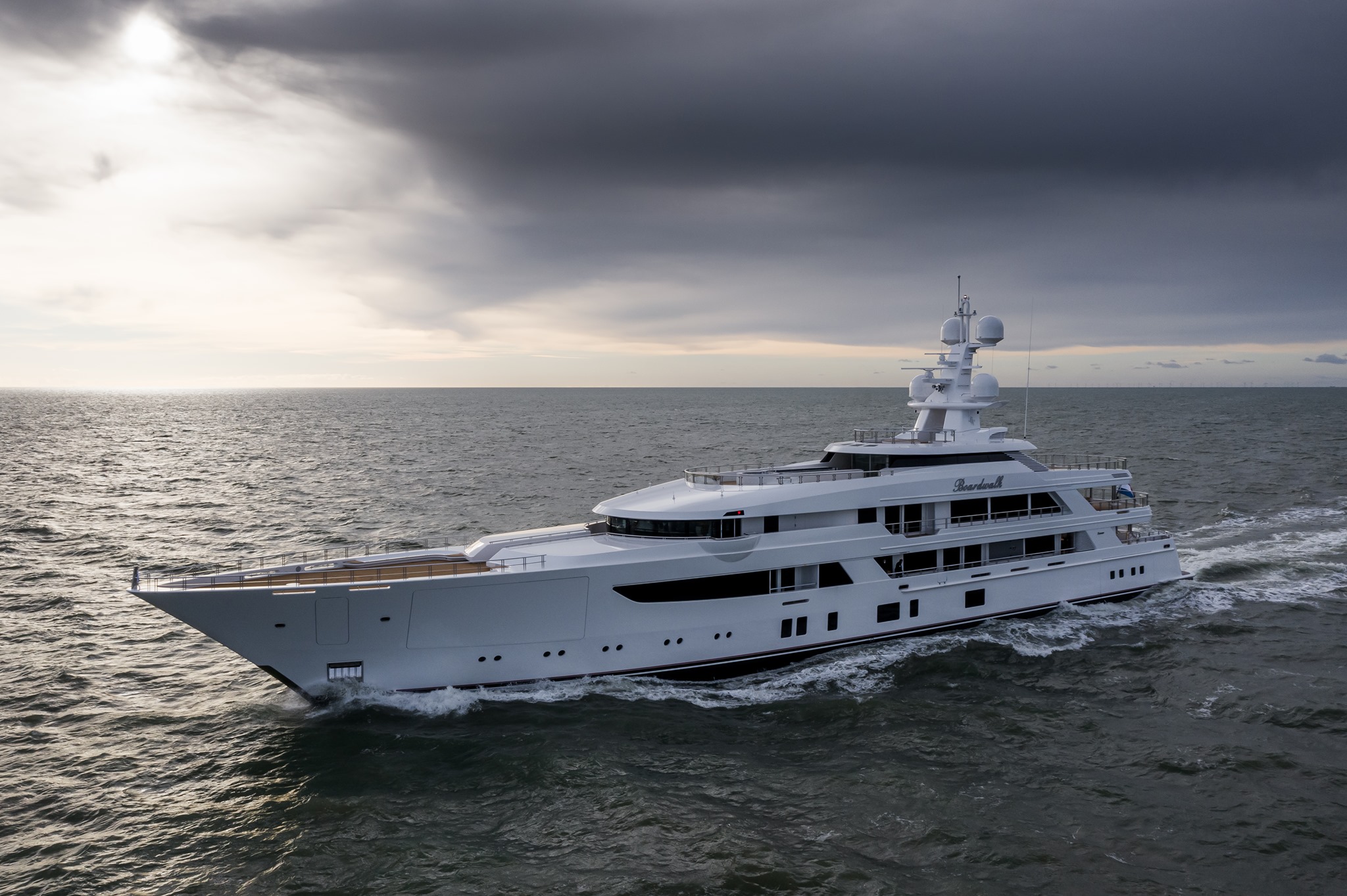 Feadship’s Boardwalk on Her Sea Trial Yacht Harbour