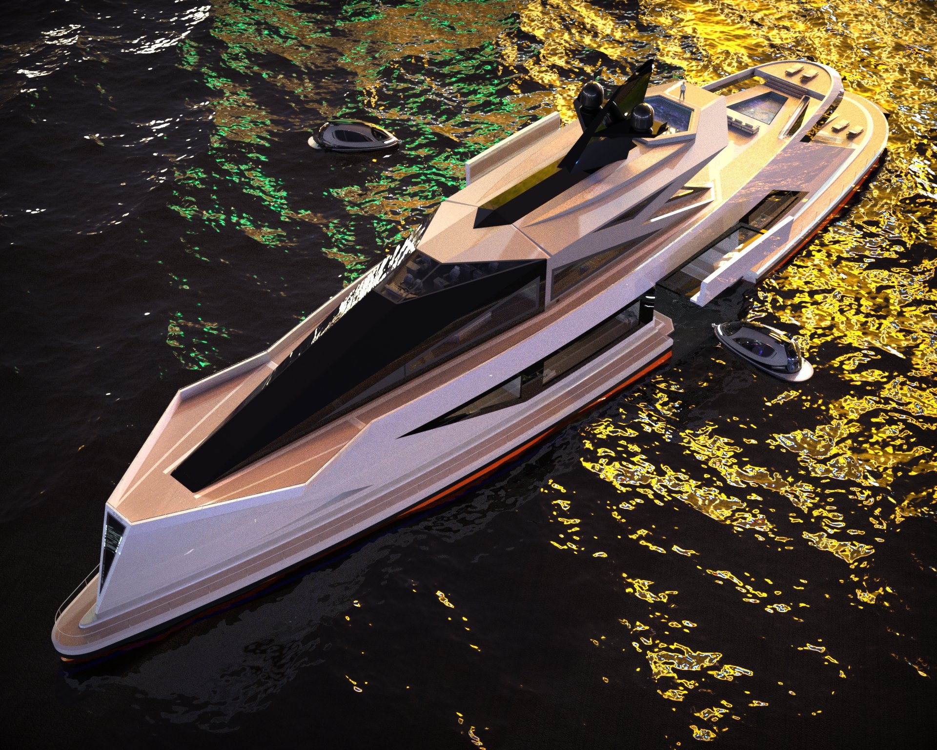 Lazzarini Revealed 100m Carbon Fibre Concept Saturnia Yacht Harbour